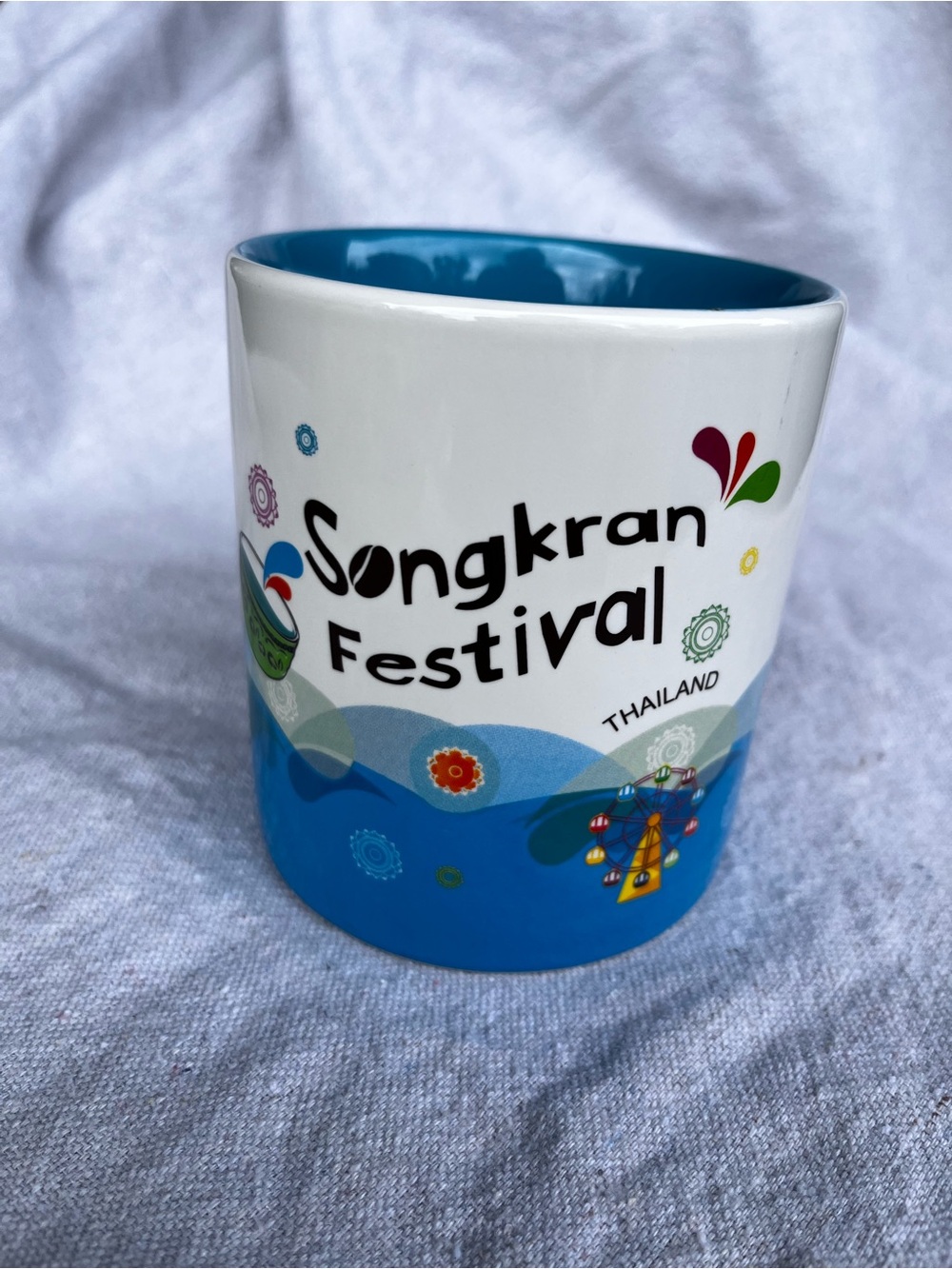 Starbucks Songkran Festival Ceramic Mug - Blue